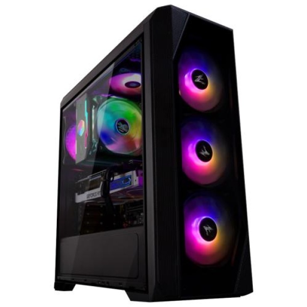 Корпус Zalman N5 TF, Black, Mid Tower, без БЖ, для ATX, mATX, Mini-ITX, 1 х USB 3.0, 2 х USB 2.0, 4x120 мм RGB Fan, бічна панель із акрилу, 437х 200 х 450 мм, 3.6 кг