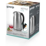 Електрочайник Gorenje K17S, Grey, 2000W, 1.7 л, відключення при закипанні, захист від перегріву, індикатор рівня води, пластик - Зображення 3