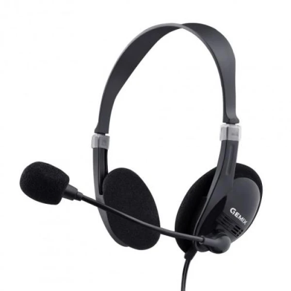 Навушники Gemix HP-120MV, Black, 2 x Mini jack (3.5мм), накладні, регулятор гучності, кабель 1.5 м