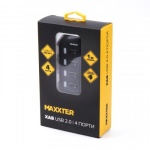 Хаб USB Maxxter HU2A-4P-AC-02, Black, USB 2.0 - 4xUSB 2.0, кабель 1 м, блок живлення, індивідуальні вимикачі на кожний порт - Зображення 5