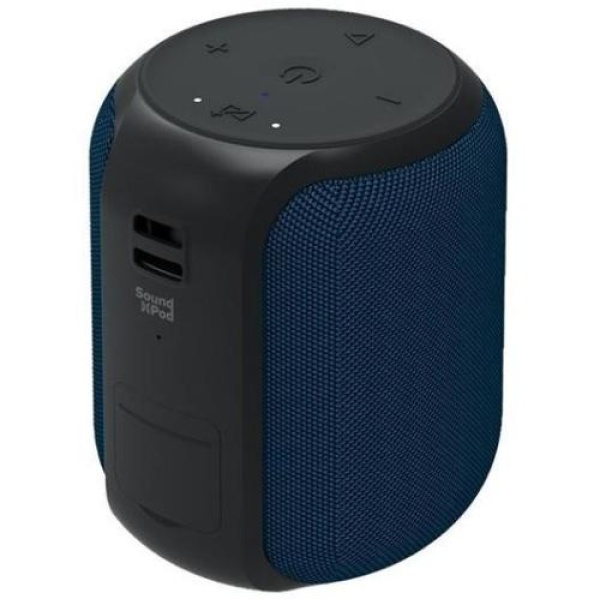 Колонка портативна 2E SoundXPod TWS MP3 Wireless Waterproof Blue, 2 x 7.5 Вт, Bluetooth 5.0, USB Type-C, живлення від акумулятора 1800 мАч, IPX6 (2E-BSSXPWBL)