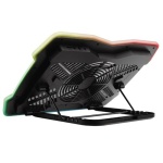 Підставка для ноутбука до 17" Trust GXT 1126 Aura, Black, 1x20 см вентилятор, RGB підсвічування, металеве сітчасте верхнє покриття, 421х312х26 мм, 1 кг (24192) - Зображення 4