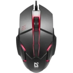 Миша Defender Host MB-982, Black, USB, оптична, 1000 dpi, 3 кнопки, 7 кольорів підсвічування, 1.8 м (52982)