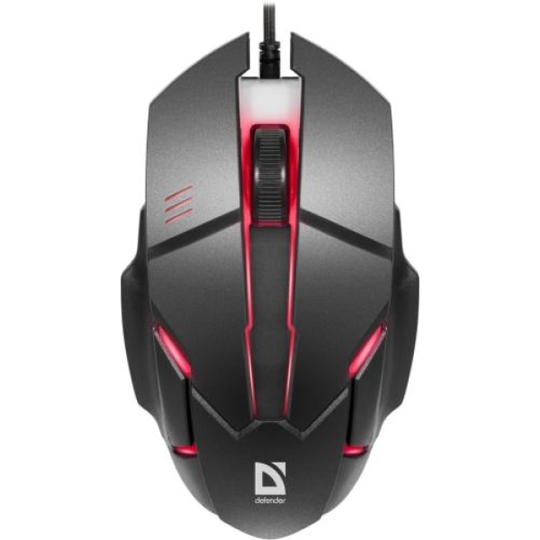 Миша Defender Host MB-982, Black, USB, оптична, 1000 dpi, 3 кнопки, 7 кольорів підсвічування, 1.8 м (52982)