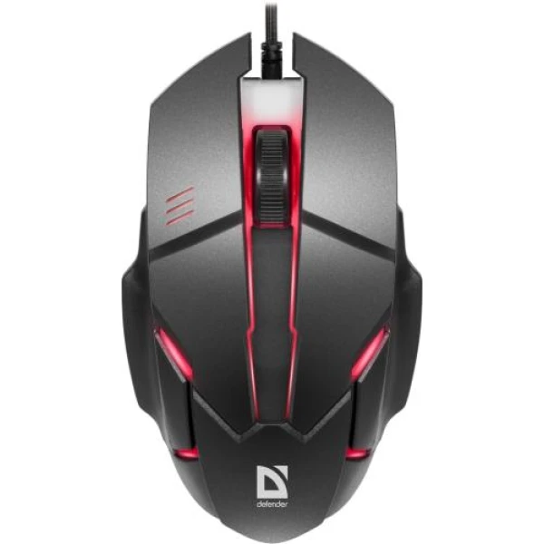 Миша Defender Host MB-982, Black, USB, оптична, 1000 dpi, 3 кнопки, 7 кольорів підсвічування, 1.8 м (52982)