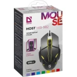 Миша Defender Host MB-982, Black, USB, оптична, 1000 dpi, 3 кнопки, 7 кольорів підсвічування, 1.8 м (52982) - Зображення 2