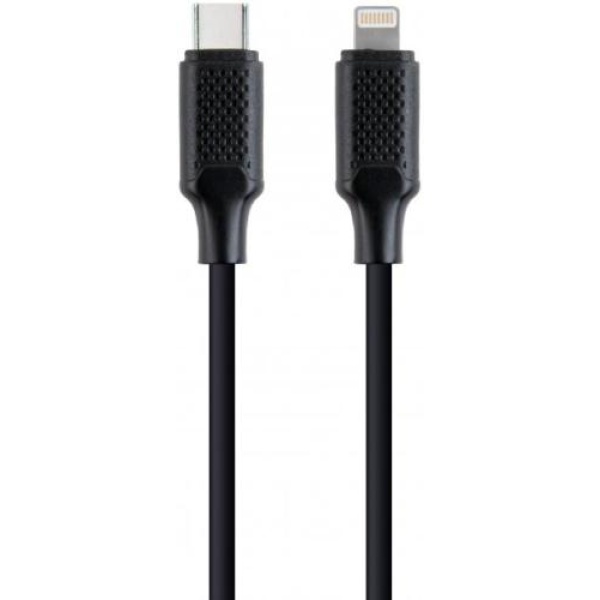 Кабель Type-C - Lightning, 1.5 м, Black, Cablexpert, 2.1A (CC-USB2-CM8PM-1.5M)