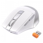 Миша A4Tech Fstyler FB35C, Icy White, USB, бездротова, оптична, BT+RF (Combo), 1200/1600/2000/2400 dpi, 125 Hz, 6 кнопок, вбудований Li акумулятор
