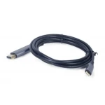 Кабель DisplayPort (M) - Type-C (M), 1.8 м, Black, Cablexpert, 4K, 60 Гц (CC-USB3C-DPF-01-6) - Зображення 2