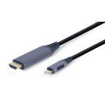 Кабель HDMI (M) - Type-C (M), 1.8 м, Black, Cablexpert, 4K / 60 Гц (CC-USB3C-HDMI-01-6)
