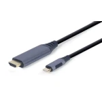 Кабель HDMI (M) - Type-C (M), 1.8 м, Black, Cablexpert, 4K / 60 Гц (CC-USB3C-HDMI-01-6)