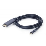 Кабель HDMI (M) - Type-C (M), 1.8 м, Black, Cablexpert, 4K / 60 Гц (CC-USB3C-HDMI-01-6) - Зображення 2