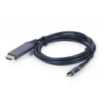 Кабель HDMI (M) - Type-C (M), 1.8 м, Black, Cablexpert, 4K / 60 Гц (CC-USB3C-HDMI-01-6) - Зображення 2