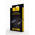 Перехідник Type-C (M) - DisplayPort (F), Cablexpert, Black, 15 см, 4K (A-USB3C-DPF-01) - Зображення 3