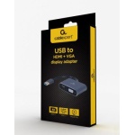 Перехідник USB 3.0 (M) - HDMI (F) / VGA (F), Cablexpert, Black, 15 см (A-USB3-HDMIVGA-01) - Зображення 2