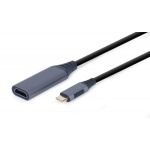 Перехідник Type-C (M) - HDMI (F), Cablexpert, Black, 15 см, 4K / 60 Гц (A-USB3C-HDMI-01) - Зображення 2
