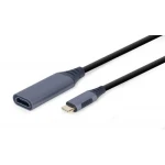 Перехідник Type-C (M) - HDMI (F), Cablexpert, Black, 15 см, 4K / 60 Гц (A-USB3C-HDMI-01) - Зображення 2