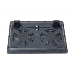 Підставка для ноутбука до 15.6" Gembird NBS-2F15-05, Black, 2x125 мм (1500 rpm, 10 dBA), LED підсвічування, 340х250х23 мм, 450 г - Зображення 5