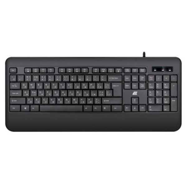 Клавіатура 2E KS109, Black, USB, 12 функціональних клавіш, широкий нижній край, 1.5 м (2E-KS109UB)