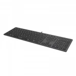 Клавіатура A4Tech FX60H "Fstyler", Black/Grey, USB, біле LED підсвічування, ультратонка, перемикачі Scissor, 2xUSB, 12 мультимедійних кнопок, захист від бризок, 1.5 м, UA/RU/US - Зображення 2
