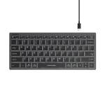 Клавіатура A4Tech FX61 "Fstyler", Black/Grey, USB, біле LED підсвічування, компактна, ультратонка, перемикачі Scissor, 12 мультимедійних кнопок, захист від бризок, 1.5 м, UA/RU/US