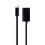 Перехідник Type-C (M) - DisplayPort (F), Cablexpert, Black, 15 см, 4K (A-CM-DPF-02) - Зображення 2