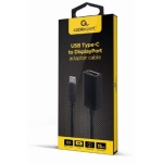 Перехідник Type-C (M) - DisplayPort (F), Cablexpert, Black, 15 см, 4K (A-CM-DPF-02) - Зображення 3