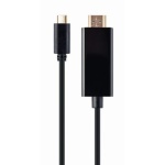Кабель HDMI (M) - Type-C (M), 2 м, Black, Cablexpert, 4K / 30 Гц (A-CM-HDMIM-01)
