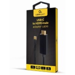 Кабель HDMI (M) - Type-C (M), 2 м, Black, Cablexpert, 4K / 60 Гц (A-CM-HDMIM-02) - Зображення 2