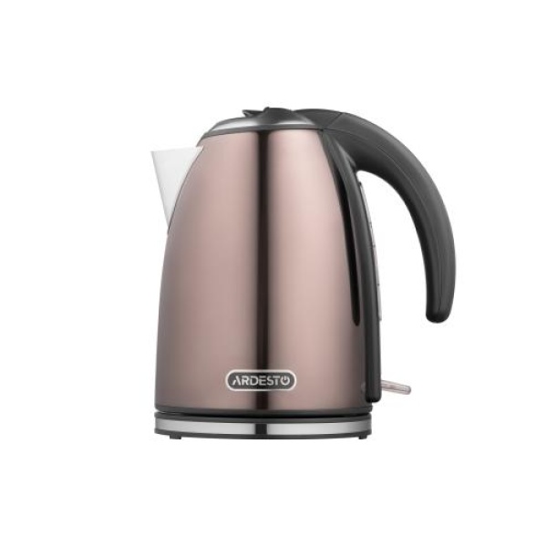 Електрочайник Ardesto EKL-F340BRZ, Bronze, 2200 Вт, 1.7 л, дисковий, індикатор роботи, корпус пластик/метал, захист від перегріву та автоматичне відключення при відсутності води