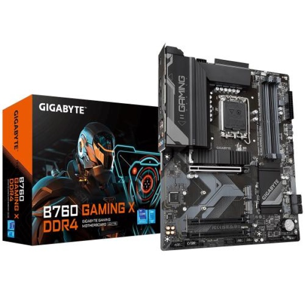 Материнська плата LGA1700, Gigabyte B760 GAMING X DDR4, B760, 4xDDR4, Int.Video(CPU), 4xSATA3, 3xM.2, 1xPCI-E 16x 4.0, 2xPCI-E 16x 3.0, Realtek 7.1, RTL8125BG, 6xUSB3.2/9xUSB2.0, HDMI/DP, ATX