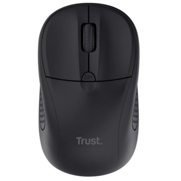 Миша бездротова Trust Primo, Black, USB (2.4 GHz), оптична, 1000/1600 dpi, 4 кнопки, гніздо для зберігання приймача USB, 2xAAA (24794)