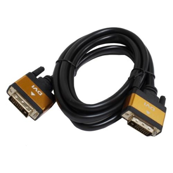 Кабель DVI-D (M) - DVI-D (M), 1 м, Black, Patron, 24/24 (PN-MUL-DVI-DVI-1)