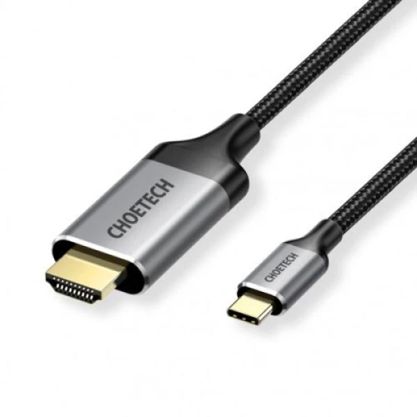Кабель HDMI (M) - Type-C (M), 1.8 м, Black, Choetech, 4K / 60 Гц (CH0021-BK)