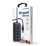 Хаб USB Gembird UHB-U2P10P-01, Black, USB 2.0 - 10xUSB 2.0, кабель 80 см - Зображення 3