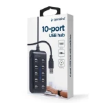 Хаб USB Gembird UHB-U2P10P-01, Black, USB 2.0 - 10xUSB 2.0, кабель 80 см - Зображення 3