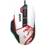 Миша Bloody W95 Max, Stone Naraka, USB, оптична (сенсор MAX BC3332-A), 100 - 12 000 cpi, 10 кнопок (8 програмованих), вбудована пам'ять, RGB підсвічування, перемикачі більше 50 млн. натискань, ніжки X'Glide, 1.8 м
