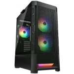 Корпус Cougar Airface RGB Black, без БЖ, ATX / Micro ATX / Mini ITX, USB 3.0 x2, USB 2.0 x1, RGB підсвічування, 2x140 ARGB, 1x120 ARGB, загартоване скло, 230x491x386 мм