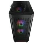 Корпус Cougar Airface RGB Black, без БЖ, ATX / Micro ATX / Mini ITX, USB 3.0 x2, USB 2.0 x1, RGB підсвічування, 2x140 ARGB, 1x120 ARGB, загартоване скло, 230x491x386 мм - Зображення 6