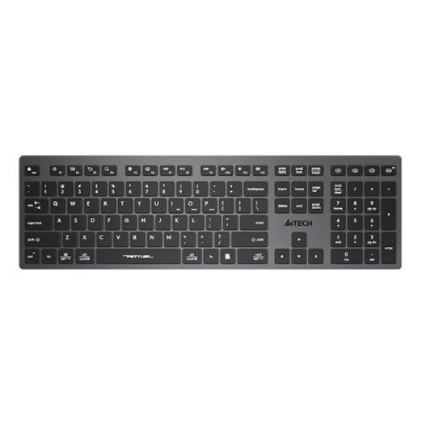 Клавіатура бездротовa A4tech FBX50C Grey, Bluetooth/2.4 ГГц, Fstyler Compact Size keyboard, USB, 300 мАгод
