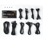 Блок живлення 1050 Вт, Chieftec POLARIS 3.0, Black, модульний, 80+ Gold, Active PFC, 135 мм, 4xMolex / 12xSATA / 1xPCI-E 16-pin / 4xPCI-E 6+2-pin / 1xMB 20+4-pin / 2xCPU 4+4-pin, захист AFC/OCP/OPP/OTP/OVP/SCP/SIP/UVP, ATX 12V 3.0 (PPS-1050FC-A3) - Зображення 4