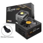Блок живлення 1050 Вт, Chieftec POLARIS 3.0, Black, модульний, 80+ Gold, Active PFC, 135 мм, 4xMolex / 12xSATA / 1xPCI-E 16-pin / 4xPCI-E 6+2-pin / 1xMB 20+4-pin / 2xCPU 4+4-pin, захист AFC/OCP/OPP/OTP/OVP/SCP/SIP/UVP, ATX 12V 3.0 (PPS-1050FC-A3) - Зображення 5