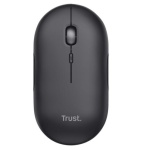 Миша бездротова Trust Puck, Black, USB (2.4GHz) / Bluetooth, оптична, 800 - 1600 dpi, 4 кнопки, гніздо для зберігання приймача, акумулятор (24059) - Зображення 2