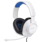 Навушники JBL Quantum 100P Console, White, 3.5 мм, мікрофон, динаміки 40 мм, технологія "QuantumSOUND Signature", 1.2 м (JBLQ100PWHTBLU)