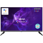 Телевізор 32" Akai AK32D22G, LED HD, 1366x768, 60 Гц, Smart TV, Google system, голос, DVB-T2/C, 2xHDMI, 2xUSB 2.0, VESA 100x100