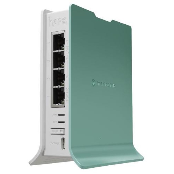 Маршрутизатор Mikrotik hAP ax lite, White/Green, 1xGLan, 3xGb, 802.11ax (Wi-Fi 6) (L41G-2axD)