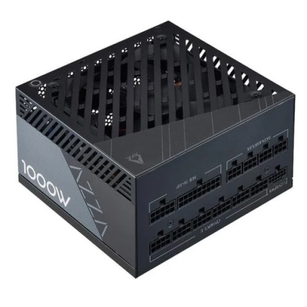Блок живлення 1000 Вт, AZZA, Black, модульний, 80+ Platinum, 12 см, 4xMolex / 12xSATA / 4x6+2-pin / 1x16-pin / 1x20+4-pin / 2x4+4-pin, захист UVP/OVP/OPP/OCP/SCP/OTP/AFC/SIP (PSAZ-1000P)