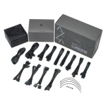 Блок живлення 1000 Вт, AZZA, Black, модульний, 80+ Platinum, 12 см, 4xMolex / 12xSATA / 4x6+2-pin / 1x16-pin / 1x20+4-pin / 2x4+4-pin, захист UVP/OVP/OPP/OCP/SCP/OTP/AFC/SIP (PSAZ-1000P) - Зображення 3