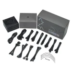 Блок живлення 1000 Вт, AZZA, Black, модульний, 80+ Platinum, 12 см, 4xMolex / 12xSATA / 4x6+2-pin / 1x16-pin / 1x20+4-pin / 2x4+4-pin, захист UVP/OVP/OPP/OCP/SCP/OTP/AFC/SIP (PSAZ-1000P) - Зображення 3
