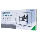 Настінне кріплення LCD/Plasma TV 32-75" Gembird WM-75ST-02 чорне, навантаження: до 45 кг, нахил: до -5°/+8°, поворот: ±50°, відступ від стіни 55-490мм, VESA 600x400 мм - Зображення 7
